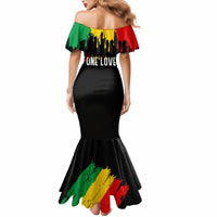 Jamaica Reggae Mermaid Dress Legend Bob Sketch Style One Love - Wonder Print Shop