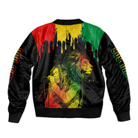 Jamaica Reggae Sleeve Zip Bomber Jacket Legend Bob Sketch Style One Love - Wonder Print Shop