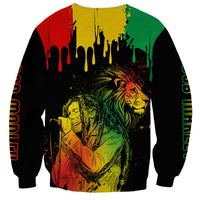 Jamaica Reggae Sweatshirt Legend Bob Sketch Style One Love - Wonder Print Shop
