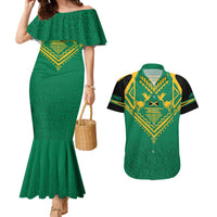 JLP Choose Jamaica Couples Matching Mermaid Dress and Hawaiian Shirt - Wonder Print Shop