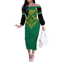 JLP Choose Jamaica Off The Shoulder Long Sleeve Dress - Wonder Print Shop