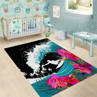 Hawaii Surfing Area Rug Triple Crown Rides The Waves LT7 - Wonder Print Shop
