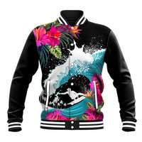 Hawaii Surfing Baseball Jacket Triple Crown Rides The Waves LT7 - Wonder Print Shop