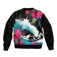 Hawaii Surfing Bomber Jacket Triple Crown Rides The Waves LT7 - Wonder Print Shop