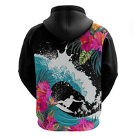 Hawaii Surfing Hoodie Triple Crown Rides The Waves - Wonder Print Shop