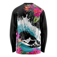 Hawaii Surfing Long Sleeve Shirt Triple Crown Rides The Waves - Wonder Print Shop