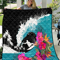 Hawaii Surfing Quilt Triple Crown Rides The Waves - Wonder Print Shop