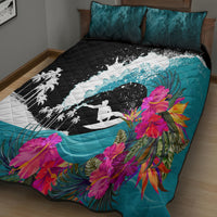 Hawaii Surfing Quilt Bed Set Triple Crown Rides The Waves - Wonder Print Shop