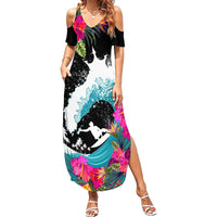 Hawaii Surfing Summer Maxi Dress Triple Crown Rides The Waves - Wonder Print Shop