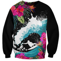 Hawaii Surfing Sweatshirt Triple Crown Rides The Waves - Wonder Print Shop