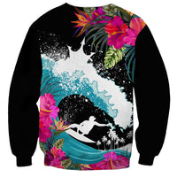 Hawaii Surfing Sweatshirt Triple Crown Rides The Waves - Wonder Print Shop