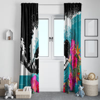 Hawaii Surfing Window Curtain Triple Crown Rides The Waves - Wonder Print Shop