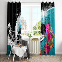 Hawaii Surfing Window Curtain Triple Crown Rides The Waves - Wonder Print Shop