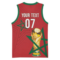 Morocco Football WC2026 Custom Basketball Jersey Atlas Lions - Conquer The World - Wonder Print Shop