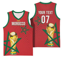 Morocco Football WC2026 Custom Basketball Jersey Atlas Lions - Conquer The World - Wonder Print Shop