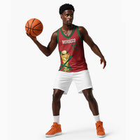 Morocco Football WC2026 Custom Basketball Jersey Atlas Lions - Conquer The World - Wonder Print Shop
