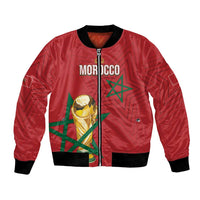 Morocco Football WC2026 Custom Bomber Jacket Atlas Lions - Conquer The World - Wonder Print Shop