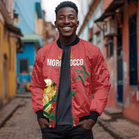 Morocco Football WC2026 Custom Bomber Jacket Atlas Lions - Conquer The World - Wonder Print Shop