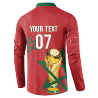 Morocco Football WC2026 Custom Button Sweatshirt Atlas Lions - Conquer The World