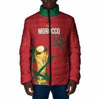 Morocco Football WC2026 Custom Padded Jacket Atlas Lions - Conquer The World - Wonder Print Shop