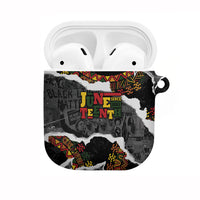 Juneteenth Freedom Day Grunge Ethnic Motif AirPods Case Black History