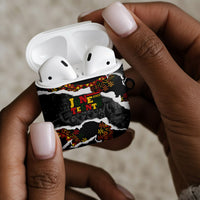 Juneteenth Freedom Day Grunge Ethnic Motif AirPods Case Black History