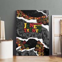 Juneteenth Freedom Day Grunge Ethnic Motif Canvas Wall Art Black History