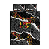 Juneteenth Freedom Day Grunge Ethnic Motif Quilt Bed Set Black History