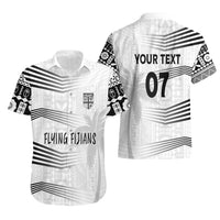 Personalised Fiji Rugby Hawaiian Shirt Kaiviti WC 2023 Jersey Replica - White - Wonder Print Shop