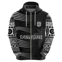 Personalised Fiji Rugby Hoodie Kaiviti WC 2023 Jersey Replica - Black - Wonder Print Shop