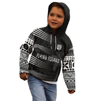Personalised Fiji Rugby Kid Hoodie Kaiviti WC 2023 Jersey Replica - Black - Wonder Print Shop