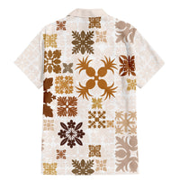 Vintage Hawaii Family Matching Mermaid Dress and Hawaiian Shirt Hawaiian Quilt Kapa Mismatch Beige LT7 - Wonder Print Shop