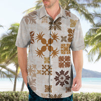 Vintage Hawaii Hawaiian Shirt Hawaiian Quilt Kapa Mismatch Beige - Wonder Print Shop