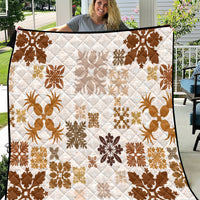 Vintage Hawaii Quilt Hawaiian Quilt Kapa Mismatch Beige - Wonder Print Shop