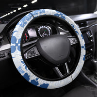 Vintage Hawaii Steering Wheel Cover Hawaiian Quilt Kapa Mismatch Blue - Wonder Print Shop