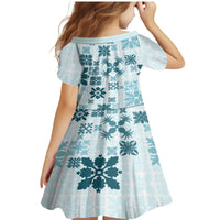 Vintage Hawaii Family Matching Mermaid Dress and Hawaiian Shirt Hawaiian Quilt Kapa Mismatch Teal LT7 - Wonder Print Shop