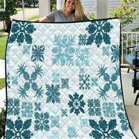 Vintage Hawaii Quilt Hawaiian Quilt Kapa Mismatch Teal - Wonder Print Shop