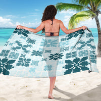 Vintage Hawaii Sarong Hawaiian Quilt Kapa Mismatch Teal - Wonder Print Shop