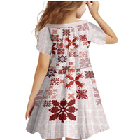 Vintage Hawaii Family Matching Mermaid Dress and Hawaiian Shirt Hawaiian Quilt Kapa Mismatch Red LT7 - Wonder Print Shop