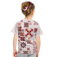Vintage Hawaii Kid T Shirt Hawaiian Quilt Kapa Mismatch Red - Wonder Print Shop