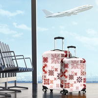 Vintage Hawaii Luggage Cover Hawaiian Quilt Kapa Mismatch Red - Wonder Print Shop