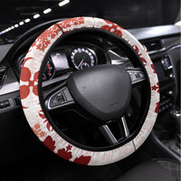 Vintage Hawaii Steering Wheel Cover Hawaiian Quilt Kapa Mismatch Red - Wonder Print Shop