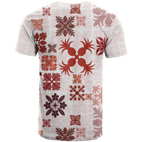 Vintage Hawaii T Shirt Hawaiian Quilt Kapa Mismatch Red - Wonder Print Shop