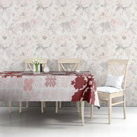 Vintage Hawaii Tablecloth Hawaiian Quilt Kapa Mismatch Red - Wonder Print Shop