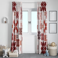 Vintage Hawaii Window Curtain Hawaiian Quilt Kapa Mismatch Red - Wonder Print Shop