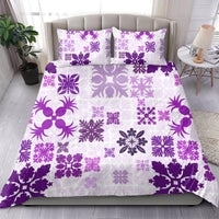 Vintage Hawaii Bedding Set Hawaiian Quilt Kapa Mismatch Purple LT7 - Wonder Print Shop