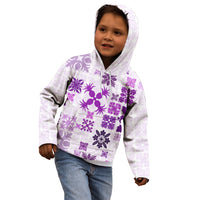 Vintage Hawaii Kid Hoodie Hawaiian Quilt Kapa Mismatch Purple - Wonder Print Shop