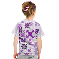 Vintage Hawaii Kid T Shirt Hawaiian Quilt Kapa Mismatch Purple - Wonder Print Shop