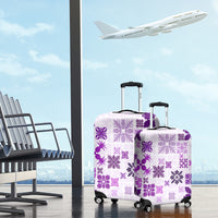 Vintage Hawaii Luggage Cover Hawaiian Quilt Kapa Mismatch Purple - Wonder Print Shop