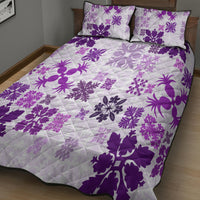 Vintage Hawaii Quilt Bed Set Hawaiian Quilt Kapa Mismatch Purple - Wonder Print Shop